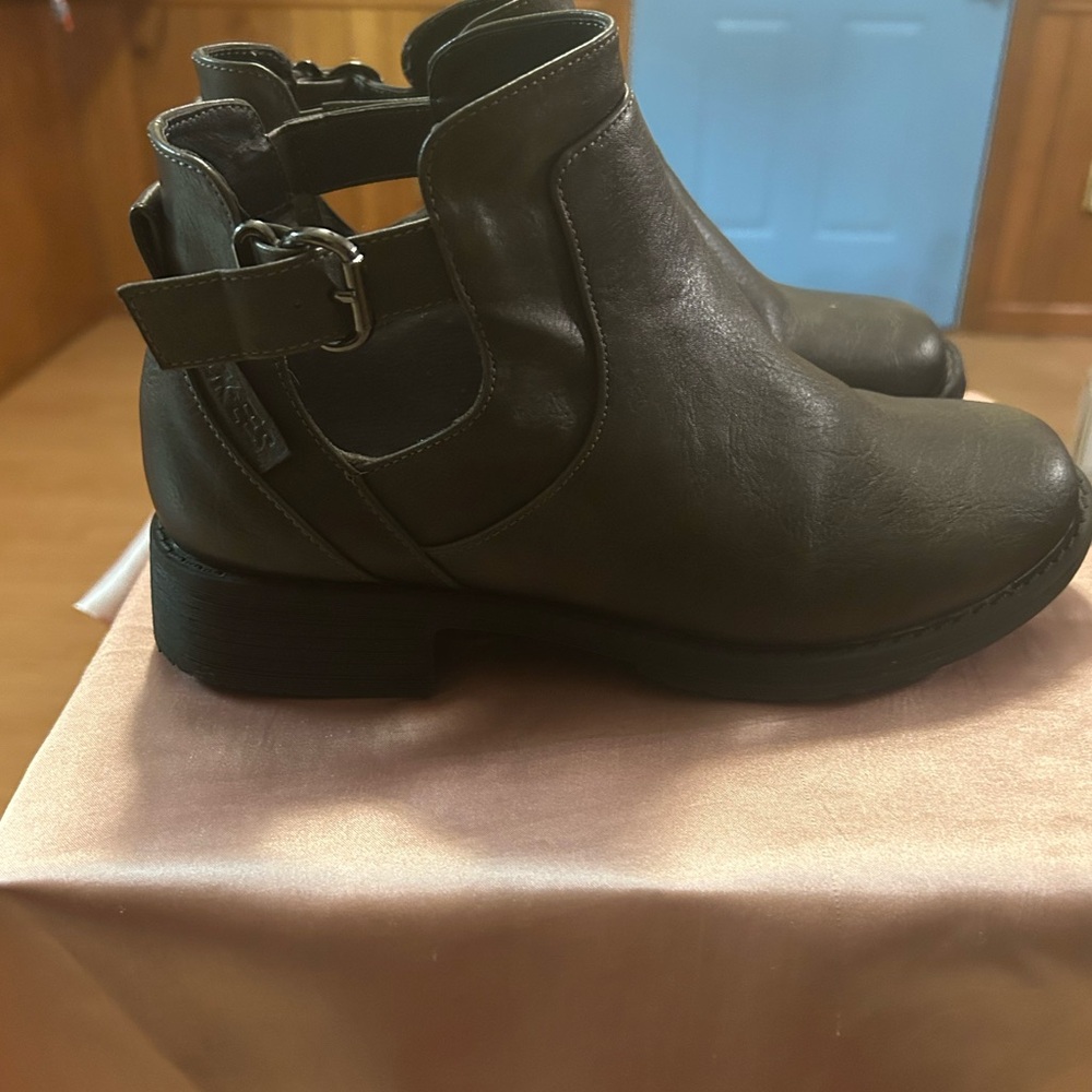 Dark gray ankle boots